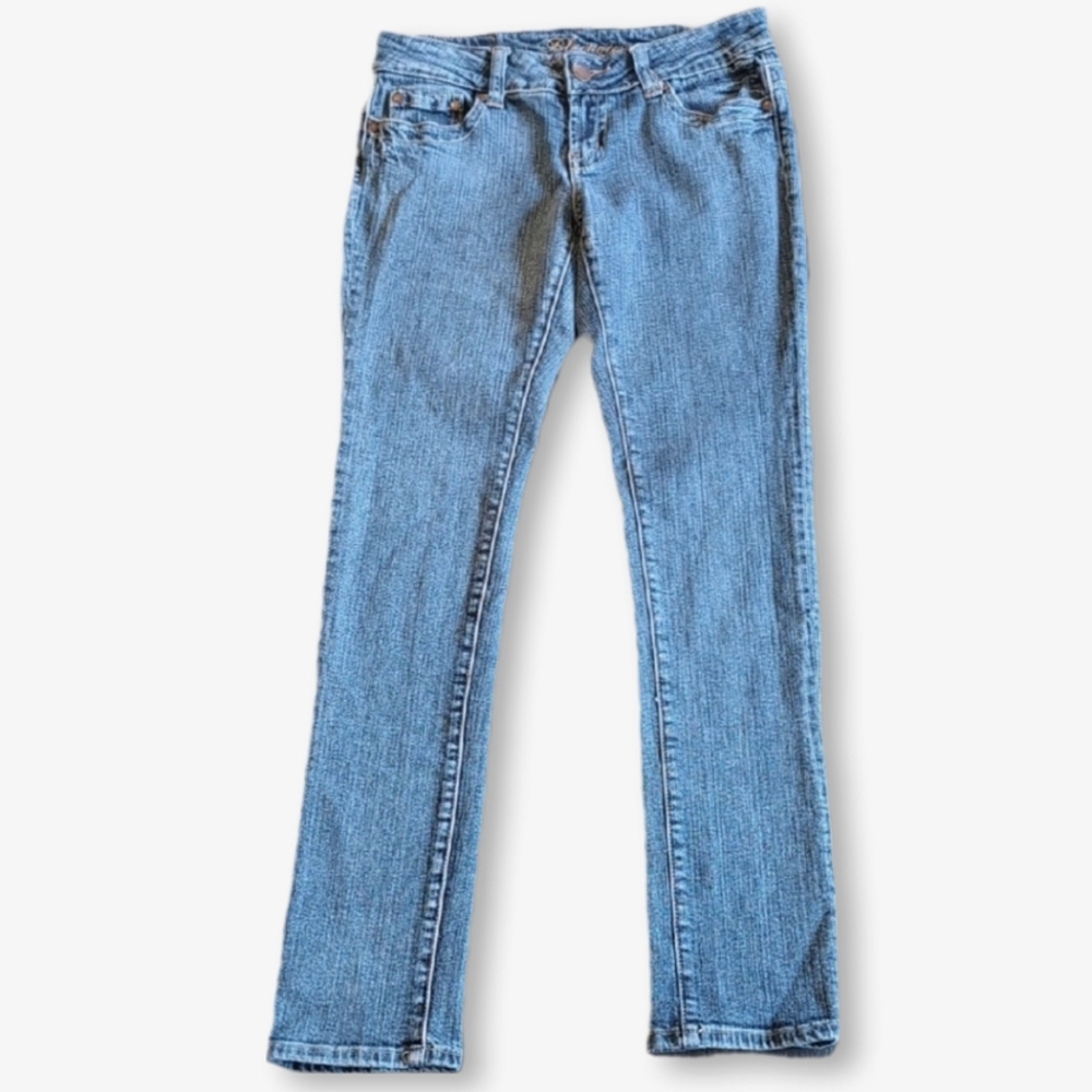 Bluenotes Kylie Low Rise Skinny Jeans 5-Pocket Blue Stretch Denim